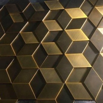 3D Hexagon Exterior Stainless Steel Cladding Panel