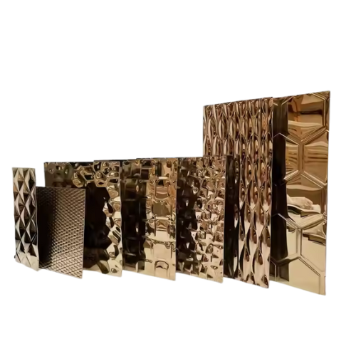 Hammered Rose Gold Rose Gold Stainless Steel Sheet