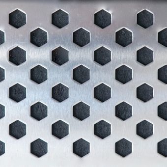 Brushed stainless steel perforated sheet