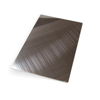 Cross-Hairline Matte Black Stainless Steel Sheet