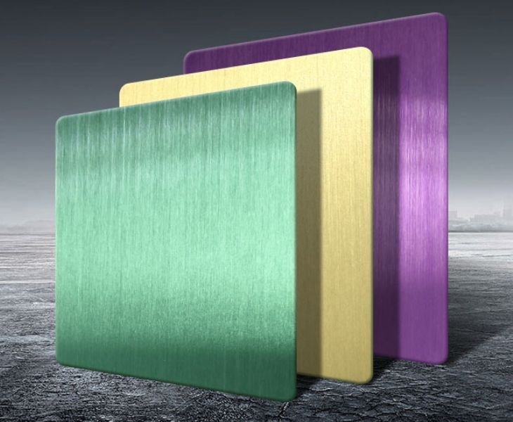 Different Surface Treatments of Colored Stainless Steel Sheets