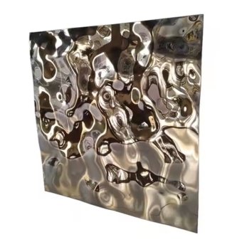 Embossed Golden Decorative Stainless Steel Sheet