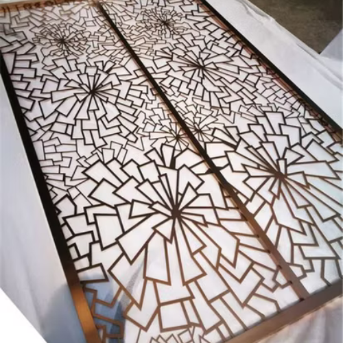 Laser Cutting Rose Gold Stainless Steel Sheet