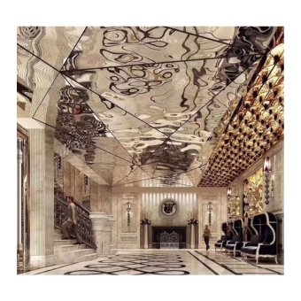 Luxury Water Ripple Stainless Steel Sheet Ceiling