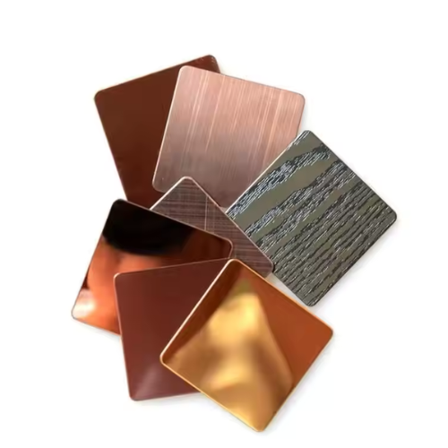Water Ripple Rose Gold Stainless Steel Panels
