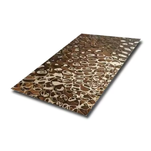 Pattern Embossed Rose Gold Stainless Steel Sheet