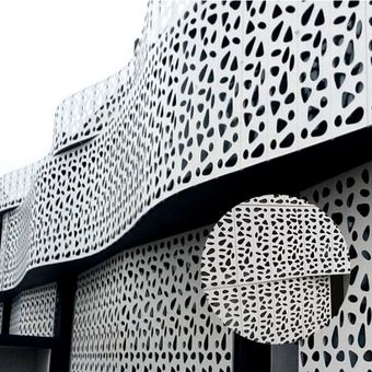 Perforated plate for building curtain wall decoration