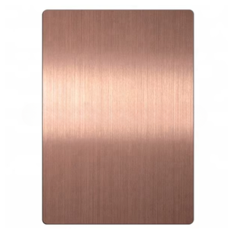 Rose Gold Hairline Stainless Steel Sheet