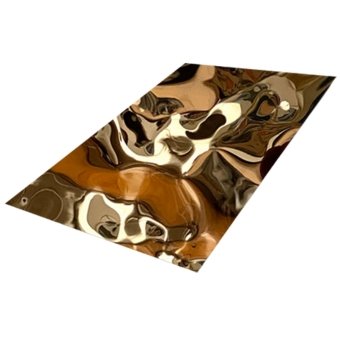Rose Gold Stainless Steel Decorative Water Ripples Sheet