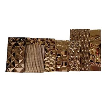 Rose Gold Stamped Stainless Steel Embossed Color