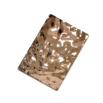 Rose Gold Wave-texture Stainless Steel