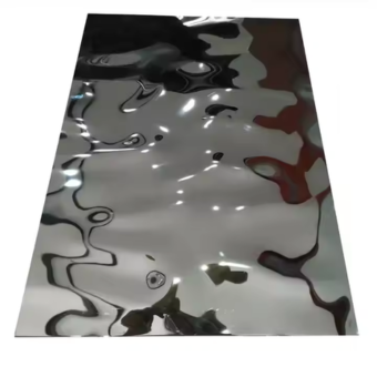 Silver Nature Water Ripple Mirror Stainless Steel Sheet