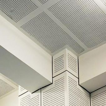 Sound-absorbing and sound-insulating perforated plate