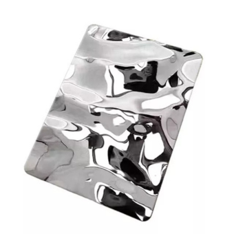 Stamped Wave Water Ripple Mirror Stainless Steel Sheet
