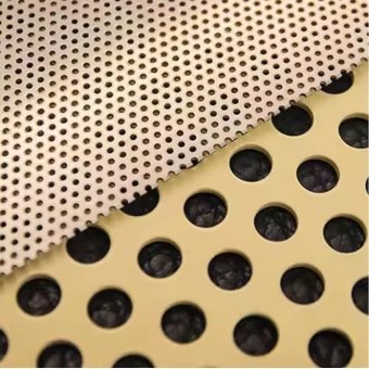 Thin Perforated Copper Color Stainless Steel Ceiling