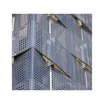 Perforated Polished Stainless Steel Architectural Facade Cladding