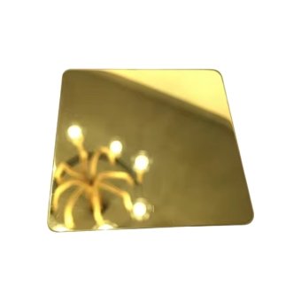 8K Mirror Brass Color Stainless Steel Sheet