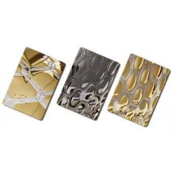 Wall Panel Stamped Golden Decorative Stainless Steel Sheet