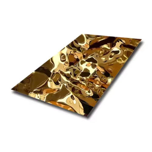 Water Ripple Gold Stainless Steel Sheet