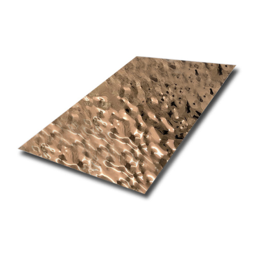 Water Ripple Rose Gold Stainless Steel Panels