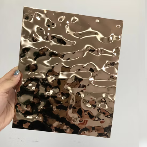 Water Scale Pattern Rose Gold Stainless Steel Sheet