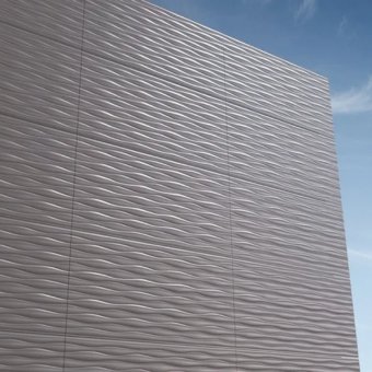 Wavy Pattern Brushed Finish Exterior Stainless Steel Cladding Panel