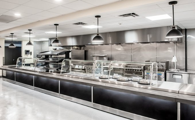 Decorative stainless steel sheets with custom embossed textures for counter fronts.