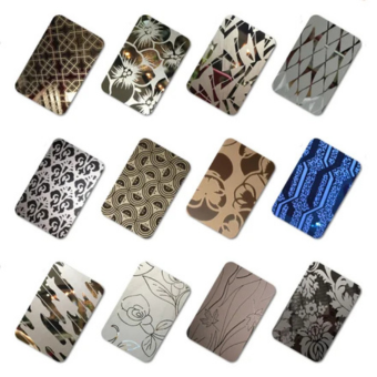 Etched Stainless Steel Sheet in Various Colors