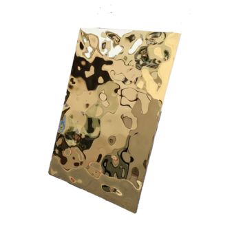 Golden Water Ripple Stainless Steel Sheet