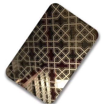 PVD Color Coating Etched Finished Stainless Steel Sheet