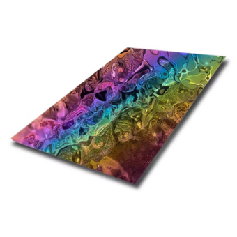 Rainbow Hammered Stainless Steel Sheet