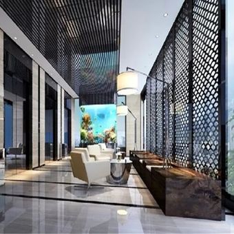 Stainless Steel Laser Cut Screen Hotel Wall Ceiling Decoration