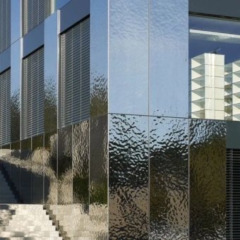 Water Ripple Mirror Stainless Steel Facade