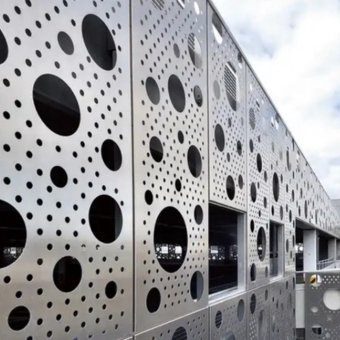 Laser Cutting Circular Pattern Stainless Steel Facade