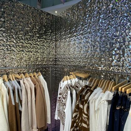 ripple PVD sheet for Retail displays and signage